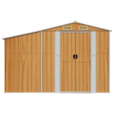 thumbnail of Helloshop26 - Gartenhaus Geräteschuppen Geräteschuppen robust helle Farbe 277 x 279 x 179 cm verzinkter Stahl braun 02_0022313