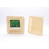 thumbnail of 10er Set Pappelholz Teller – Naturbraune Holzplatten 145mm mit Einleger für Gastronomie & Haushalt