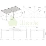 thumbnail of Weide E-Deluxe | elektrische Pergola mit LED | Voll Aluminium | 3,6 x 7,2 M | motorisiertes Lamellendach Ivory Sand