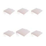thumbnail of Pack 6 cojines para sillas de jardín color beige, Tamaño 44x44x5 cm, Repelente al agua, Desenfundable