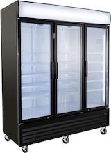 thumbnail of GastroHero Getränkekühlschrank ECO 1500 mit Klapptüren, LED-Leuchtaufsatz & Innenbeleuchtung, schwarz