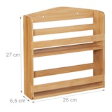 thumbnail of Relaxdays Gewürzregal, 10 Gewürzgläser, mit Streuaufsatz & Schraubverschluss, Stellen & Hängen, Bambus Würzregal, natur