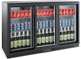 thumbnail of Barkühlschrank TAMANDUA | 3x Glasschiebetür + LED | 320 Liter, HxBxT 85x135x52cm | 0/+10°C | Schwarz | + CHEFGASTRO Geschirrtuch