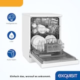thumbnail of Exquisit Geschirrspüler GSP6312-030D weiss | Spülmaschine 60 cm | 12 Maßgedecke | Auto Türöffner | Intensiv Modus | Unterbaugerät