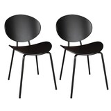 thumbnail of Now's Home - Lot de 2 chaises en bois et pieds en métal noir