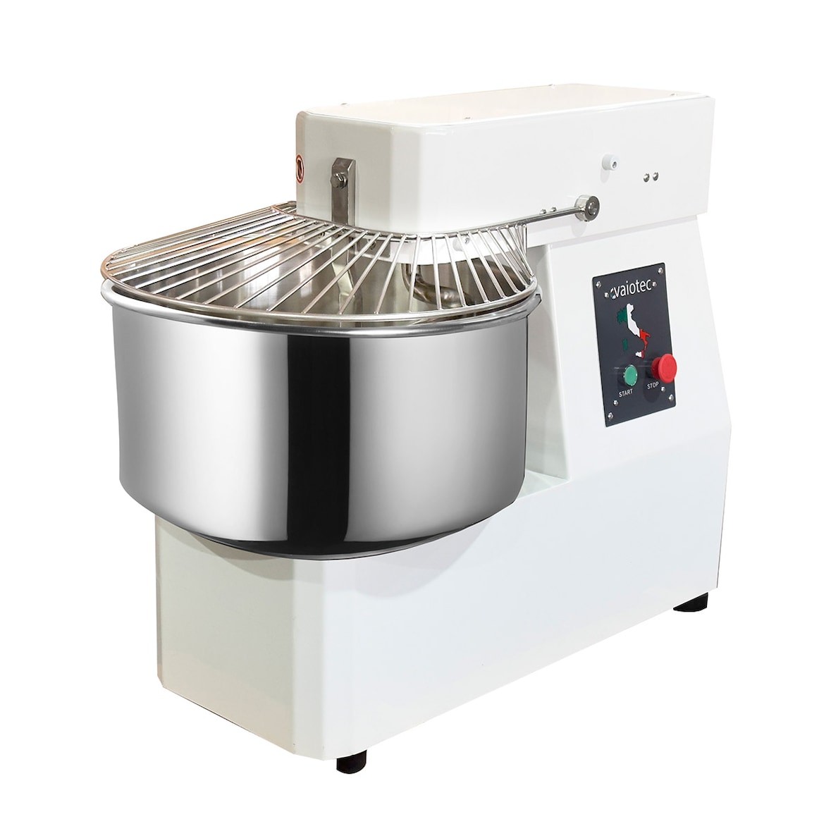 Amassadeira de espiral profissional com cabeça fixa, 40 litros / 15 kg, 480 x 878 x 755 mm, 1 velocidade, 2,2 kW, 400 V, 10573 Vaiotec