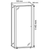 thumbnail of VCM Standvitrine Kavisa Silber H. 115 x B. 50 x T. 38 cm