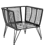 thumbnail of tectake Cadeirões de jardim SUNDO em design de corda - Conjunto de 4 antracite