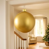 thumbnail of WellHome - Bola de Navidad Inflable Dorada de Ø45cm con Ventosa y Accesorios