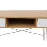 thumbnail of Schreibtisch HWC-E92, Bürotisch Computertisch, 3D-Struktur 120x60cm ~ naturbraun weiß