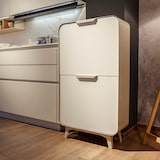 thumbnail of ARREGUI Round CR431-R Cubo de Basura y Reciclaje de Acero de 4 Compartimentos de Diseño, Cubos de Basura de Cocina, 4x17L (68L), crema y blanco mate