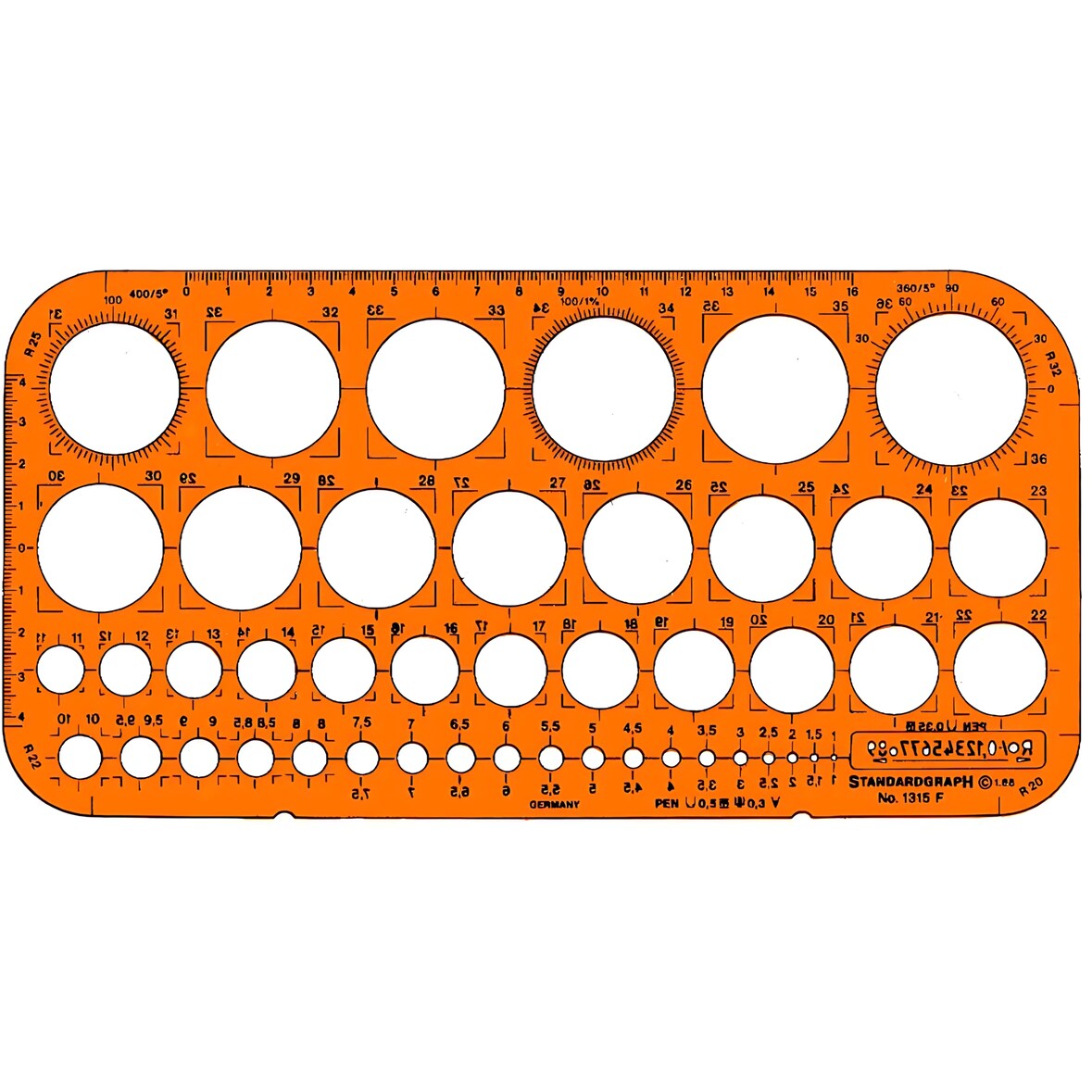 Kreisschablone STANDARDGRAPH 1315F