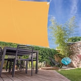 thumbnail of Relaxdays Sonnensegel Quadrat, 5x5 m, wasserabweisend, UV-beständig, mit Spannseilen, Terrasse, Balkon, Segeltuch, gelb