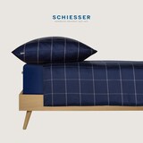 thumbnail of Schiesser Spannbettlaken Flexi - 95/5 - 180 x 200 cm - Dunkelblau