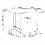 thumbnail of Mesa de centro madera ingeniería roble artisan 55,5x55,5x40 cm