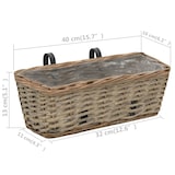 thumbnail of vidaXL Balkon-Blumentöpfe 2 Stk. Weide mit PE-Auskleidung 40 cm