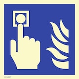 thumbnail of Dreifke® Aufkleber Hausalarm Brandmelder, Folie, langnachleuchtend, 160-mcd, 148x148 mm