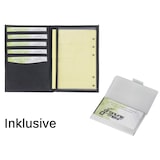 thumbnail of Alassio Konferenzmappe A4 Leder schwarz Businessmappe Ringbuchmappe Schreibmappe mit Klemmbrett und Ringmechanik 30072