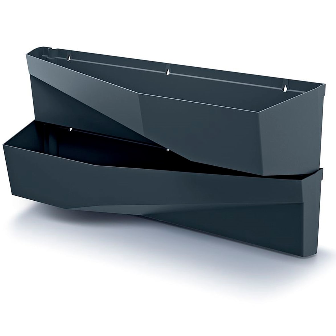 Prosperplast - Macetero vertical CASCADE GARDEN WALL - 78x19x35cm en color Antracita