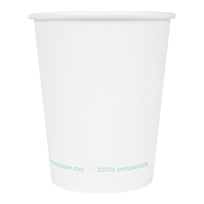 Kartonnen beker zonder plastic folie 18-20 cl / 6-7 oz (100 stuks)