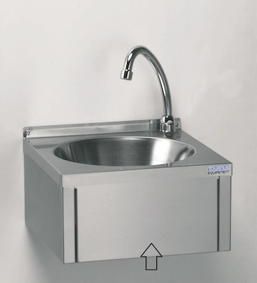 Tournus Handwaschbecken GA  Abm  330 x 330 x 170 mm, Becken Durchm  275mm, Tiefe 115mm  Kniebedienung