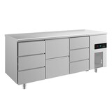 thumbnail of Gastro Kühltisch 8 Schubladen Umluftkühlung 1865x700x850mm -2/+8°C ISO50mm 474L