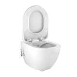 thumbnail of Creavit Rimoff WC Set Wand WC mit Bidetfunktion Edelstahl Düse Softclose WC Sitz weiß Duroplast