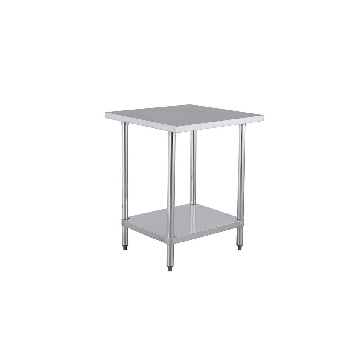 METRO Professional Table de travail GWTS4077, acier inoxydable, 70 x 70 x 85 cm, argent