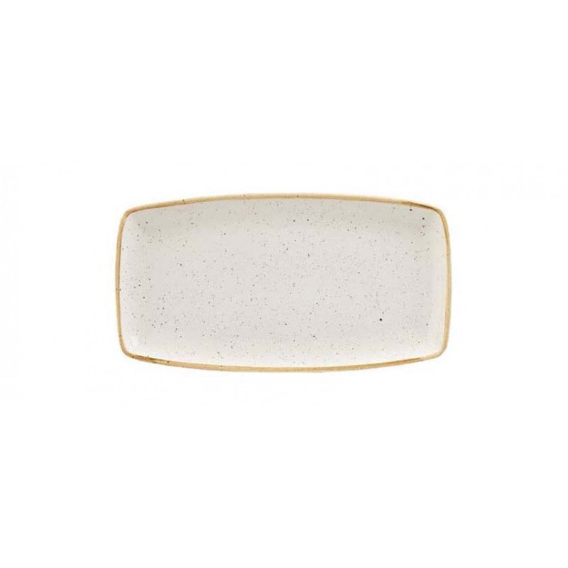 Churchill Piatto Rettangolare Stonecast in Ceramica Bianco 19,5x15cm