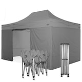 thumbnail of RAY BOT Gazebo pieghevole 3x4.5 rosso Exa 45mm alluminio con laterali. Gazebo rapido e automatico.