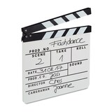 thumbnail of Relaxdays Filmklappe Holz, Regieklappe, Clapperboard, Szenenklappe, zum Beschriften, Hollywood Deko, HB 26 x 30 cm, weiß