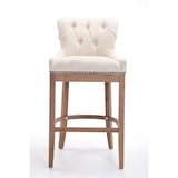 thumbnail of Conjunto de 2 bancos de bar Lakewood em tecido creme/antigo claro