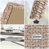thumbnail of CASARIA® Polyrattan Gartentisch WPC 190x90x75cm creme