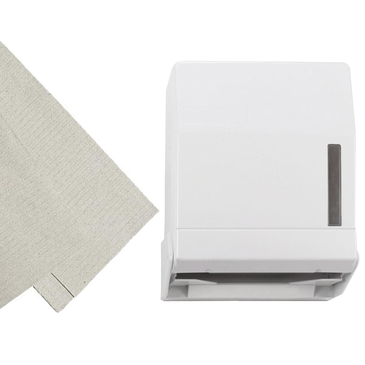 Falthandtuch-Spender abschliessbar weiß inkl. 500 Blatt Falthandtuch 25x23cm