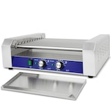 thumbnail of vertes Hot Dog Maker 2200W, Edelstahl, 11 Walzen, 2 Heizzonen, 50-250°C, Glasabdeckung, Auffangschale