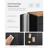 thumbnail of Metallschrank 80 x 40 x 76 cm, mit Doppeltür, Magnetverschluss, Verstellbarer Einlegeboden, Flügeltürenschrank Aktenschrank, Braun-schwarz