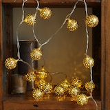 thumbnail of LED Lichterkette 20 Kugeln Metallbälle orientalisch marokkanisch gold