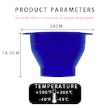 thumbnail of Intirilife Popcorn Maker aus Silikon für die Mikrowelle Wiederverwendbare faltbare Schüssel mit Deckel in Blau - 24 x 20 x 6 (14.5) cm