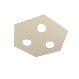 thumbnail of Toplight Plafoniera da soffitto esagonale Hexagon 3 luci max 9W con attacco GX53, struttura colore sabbia, design moderno 40x46x3cm