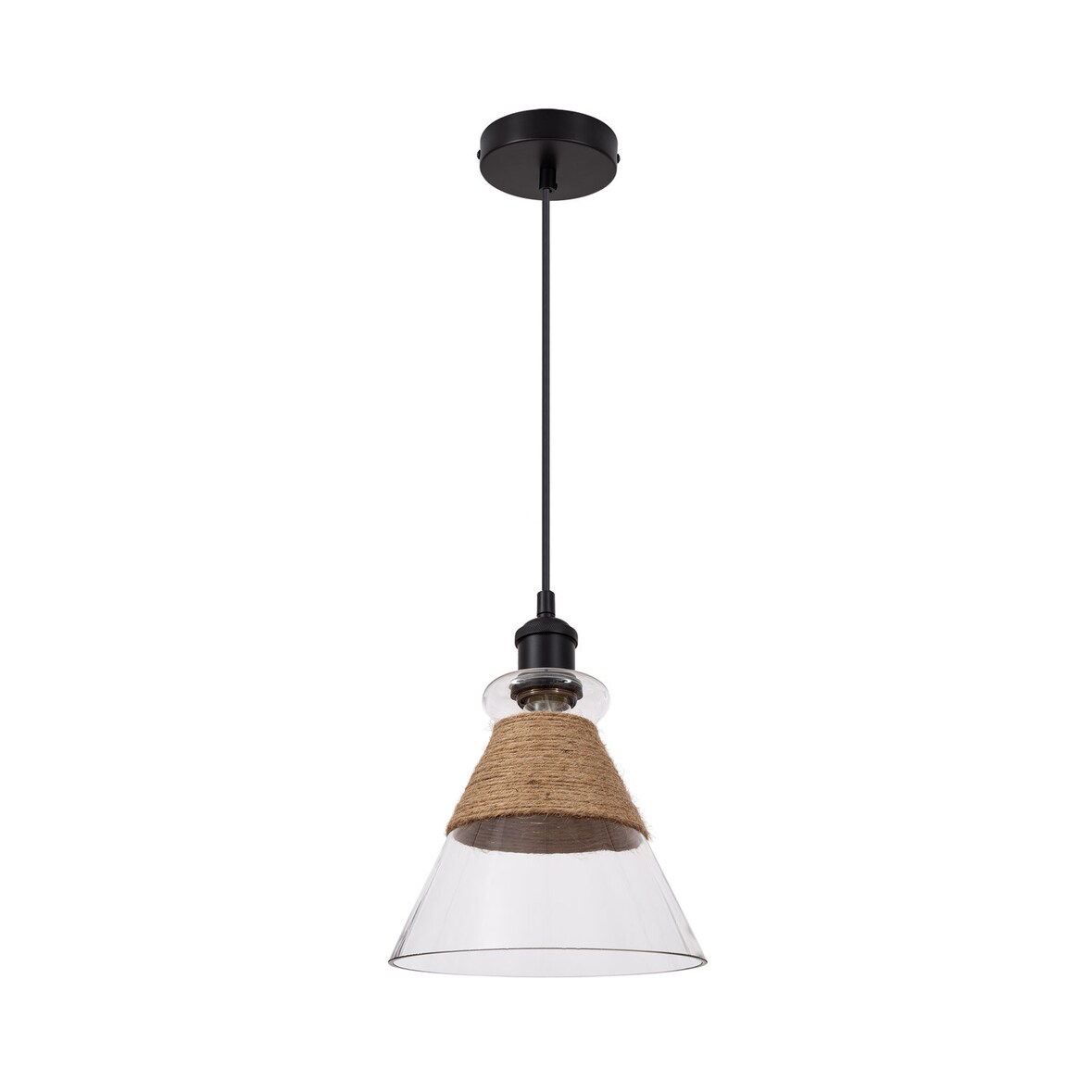 efectoLED Lámpara Colgante Cristal Royesa Negro