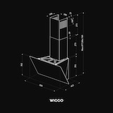 thumbnail of Wiggo WE-A641G(C)- Schuine Afzuigkap - 60cm - Creme