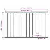 thumbnail of vidaXL Schuttingpaneel Woerden gepoedercoat staal 1,7x1 m antracietkleurig