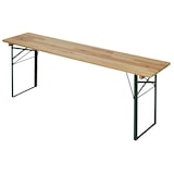 thumbnail of METRO PROFESSIONAL Bierzeltgarnitur 3-tlg., Kiefernholz/Stahl, 1 Biertisch 220 x 50 cm, 2 Bierbänke 220 x 25 cm, naturbraun/grün