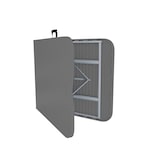 thumbnail of Tavolo Tavolino Pieghevole In Dura Resina Set Birreria Facile Trasporto Con Maniglie Giardino Campeggio Terrazzo Fiere Sagre 180x74x74 cm Grigio