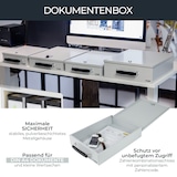 thumbnail of HMF 1413-07 Dokumentenkassette mit Zahlenschloss, DIN A4, 37,5 x 26,5 x 8 cm, Lichtgrau