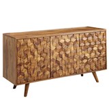 thumbnail of Sideboard  Sheesham Massivholz Anrichte mit Türen & Schubladen : Größe - 141 x 60 x 49 cm
