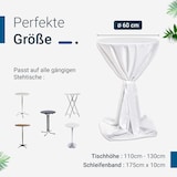 thumbnail of TexDeko Stehtischhusse Premium Weiß Ø 80cm mit Schleifenband