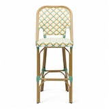 thumbnail of Barhocker ST GERMAIN - Geflecht in Grün und Gelb