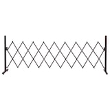 thumbnail of Alu Absperrgitter HWC-K56, Scherengitter Schutzgitter Zaun, ausziehbar schwenkbar Stahl 103x36-265x31cm, braun