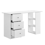 thumbnail of Helloshop26 - Bureau table secrétaire poste de travail informatique plat de bois mélaminé blanc 120 x 49 x 72 cm 03_0001179